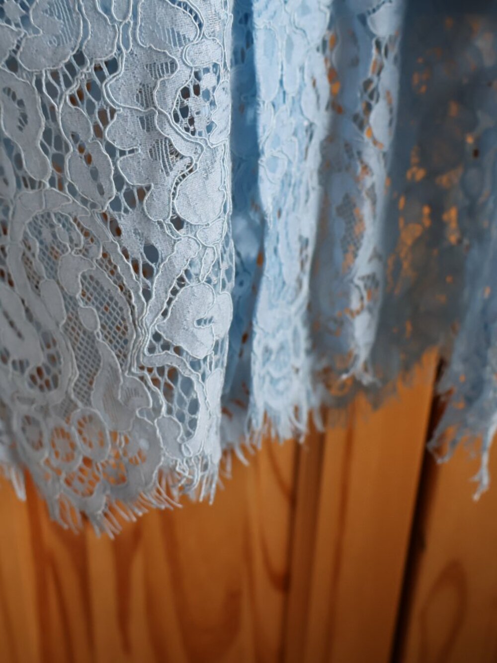 PrettyLittleThing Pale Blue Lace Midi Dress - Picture 5 of 5